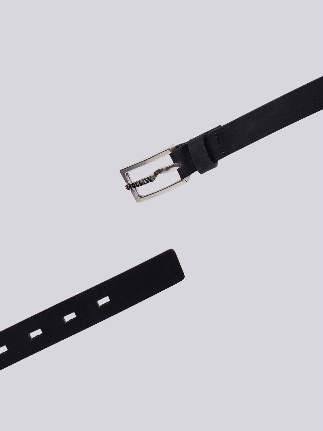 Replay Pánský Kožený Pásek s Logem