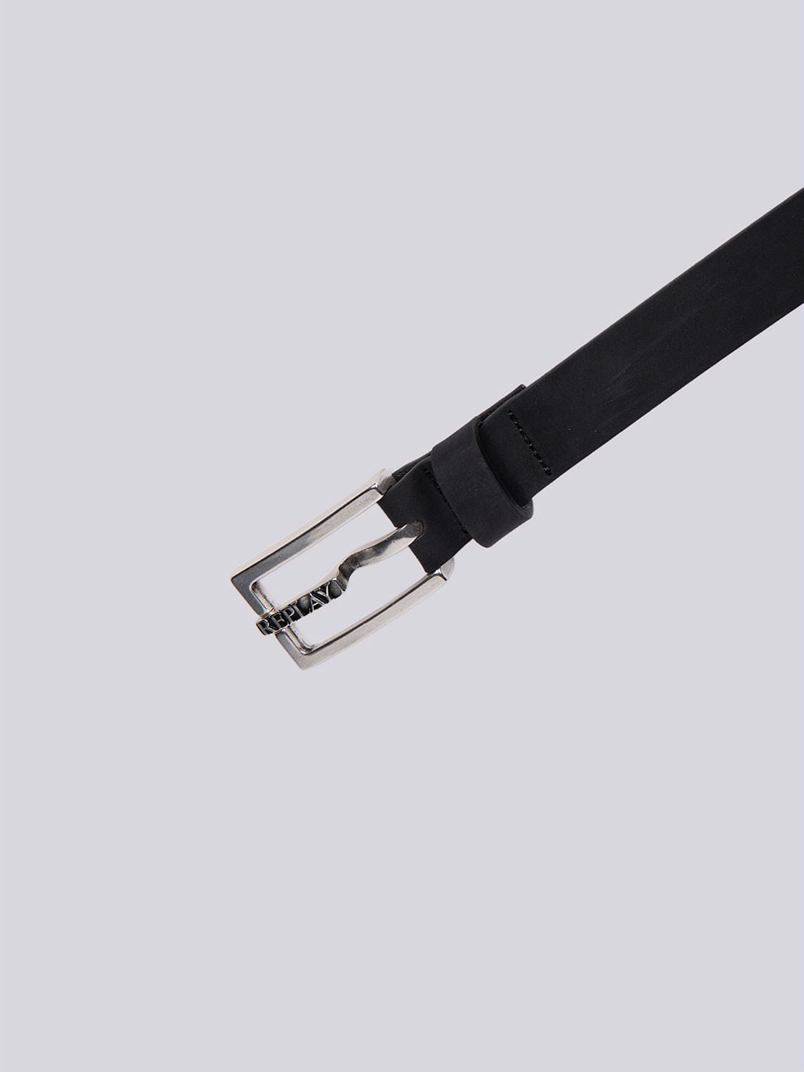 Replay Pánský Kožený Pásek s Logem