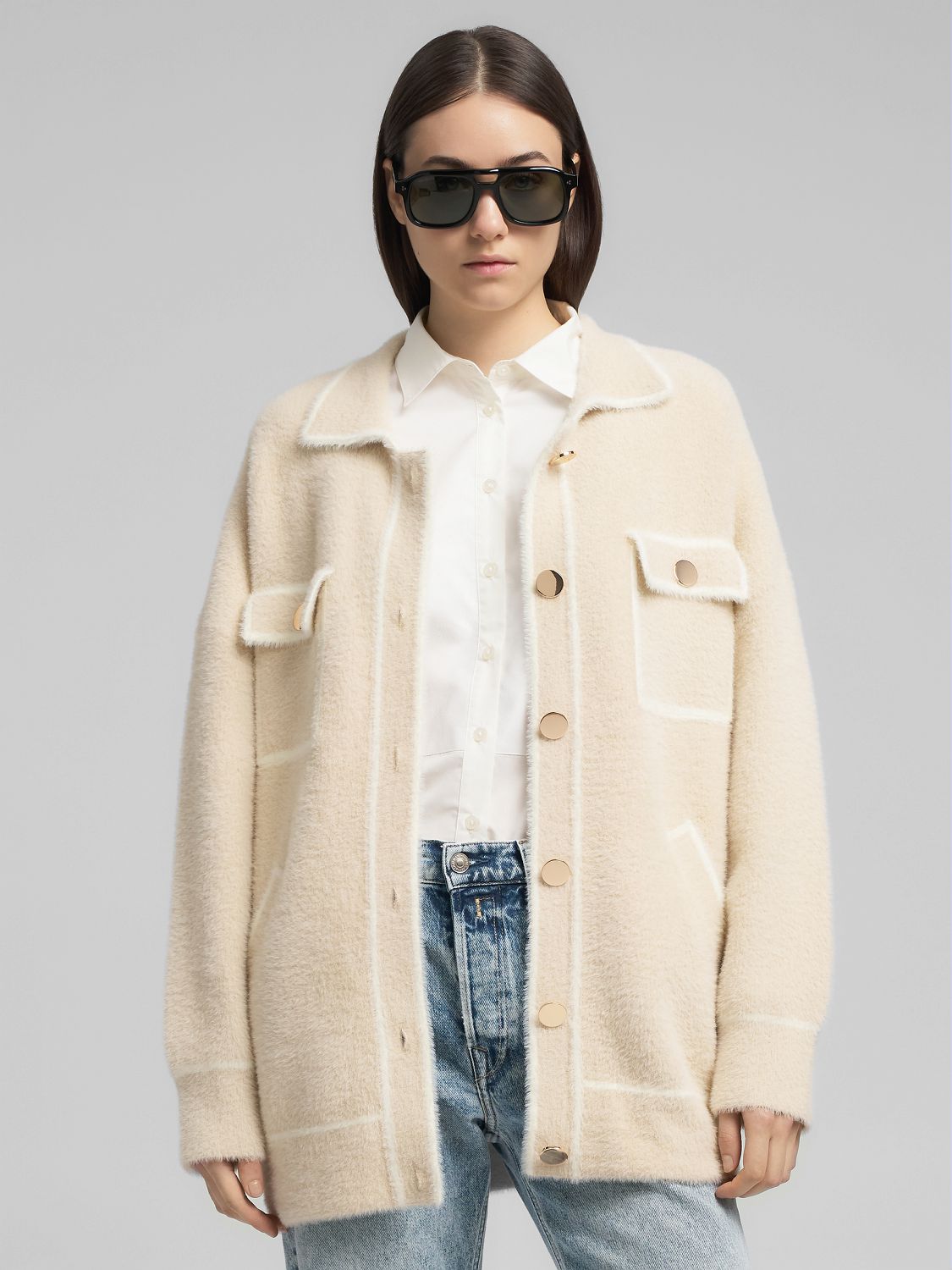 REPLAY CARDIGAN S KNOFLÍKY