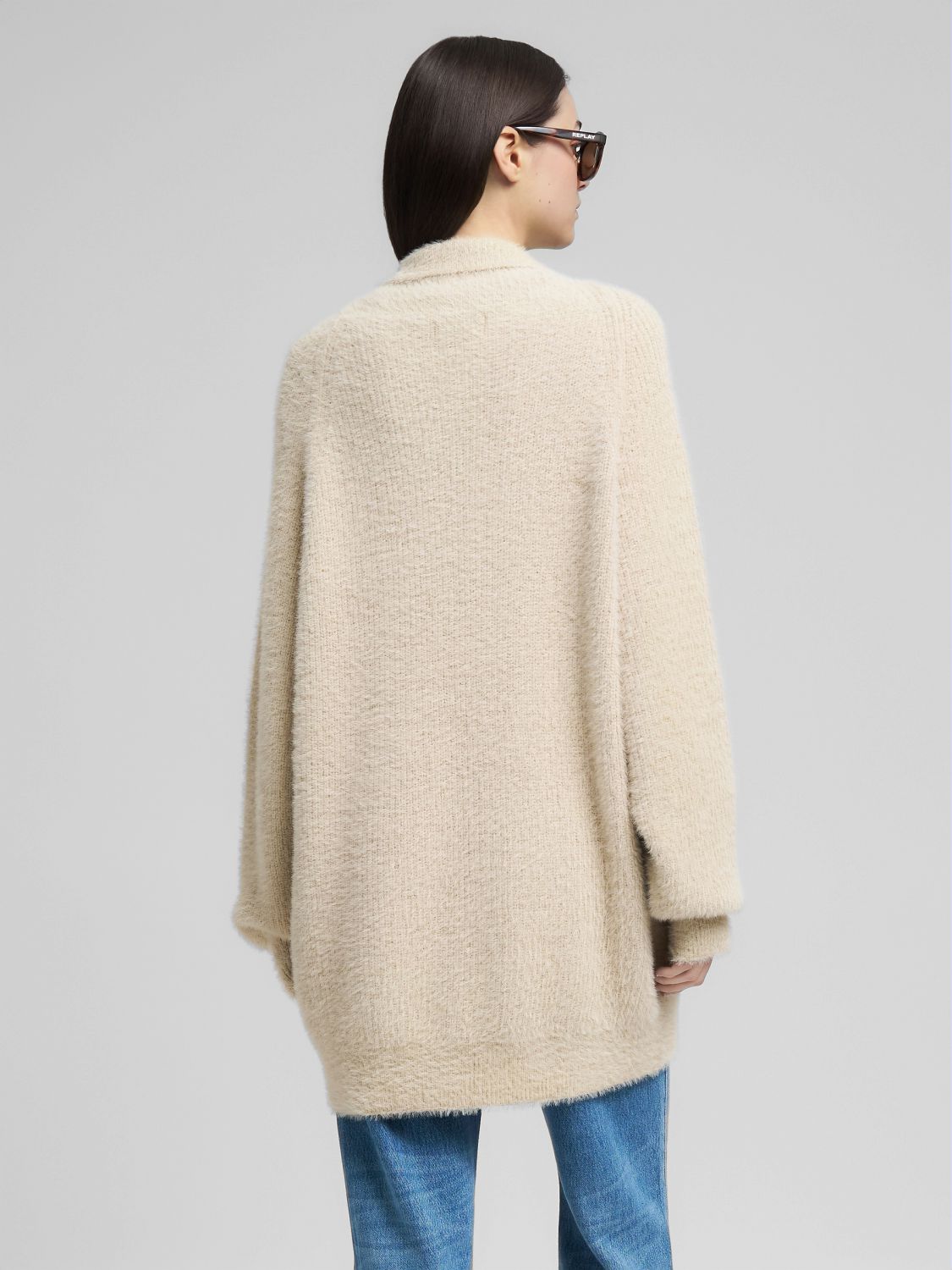 Dlouhý kardigan na zip