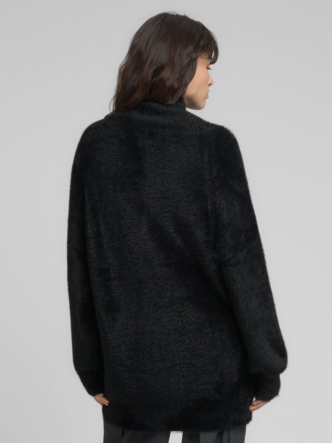 Dlouhý kardigan na zip