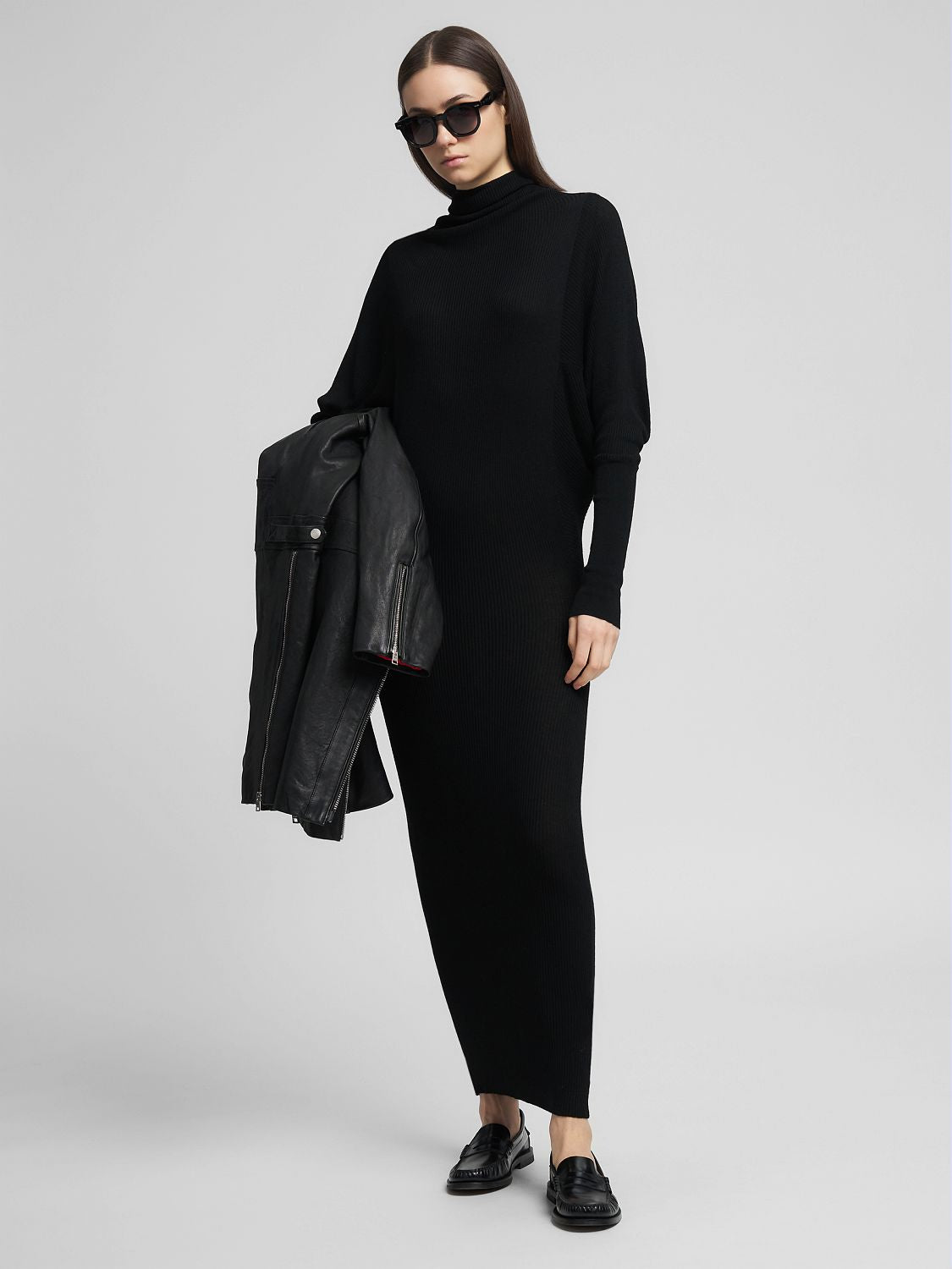 REPLAY ÚPLETOVÉ ŠATY S ROLÁKEM