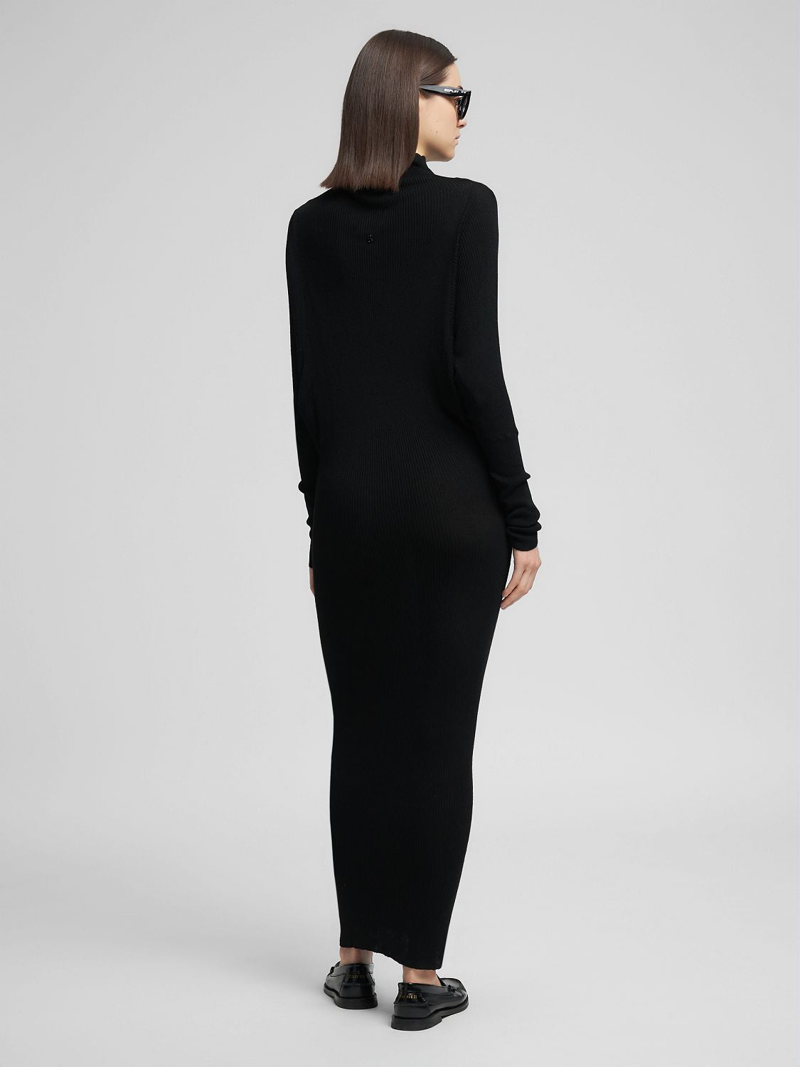 REPLAY ÚPLETOVÉ ŠATY S ROLÁKEM