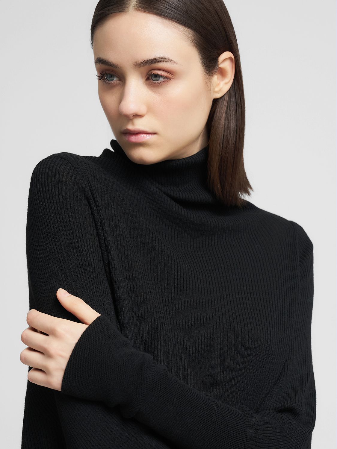 REPLAY ÚPLETOVÉ ŠATY S ROLÁKEM