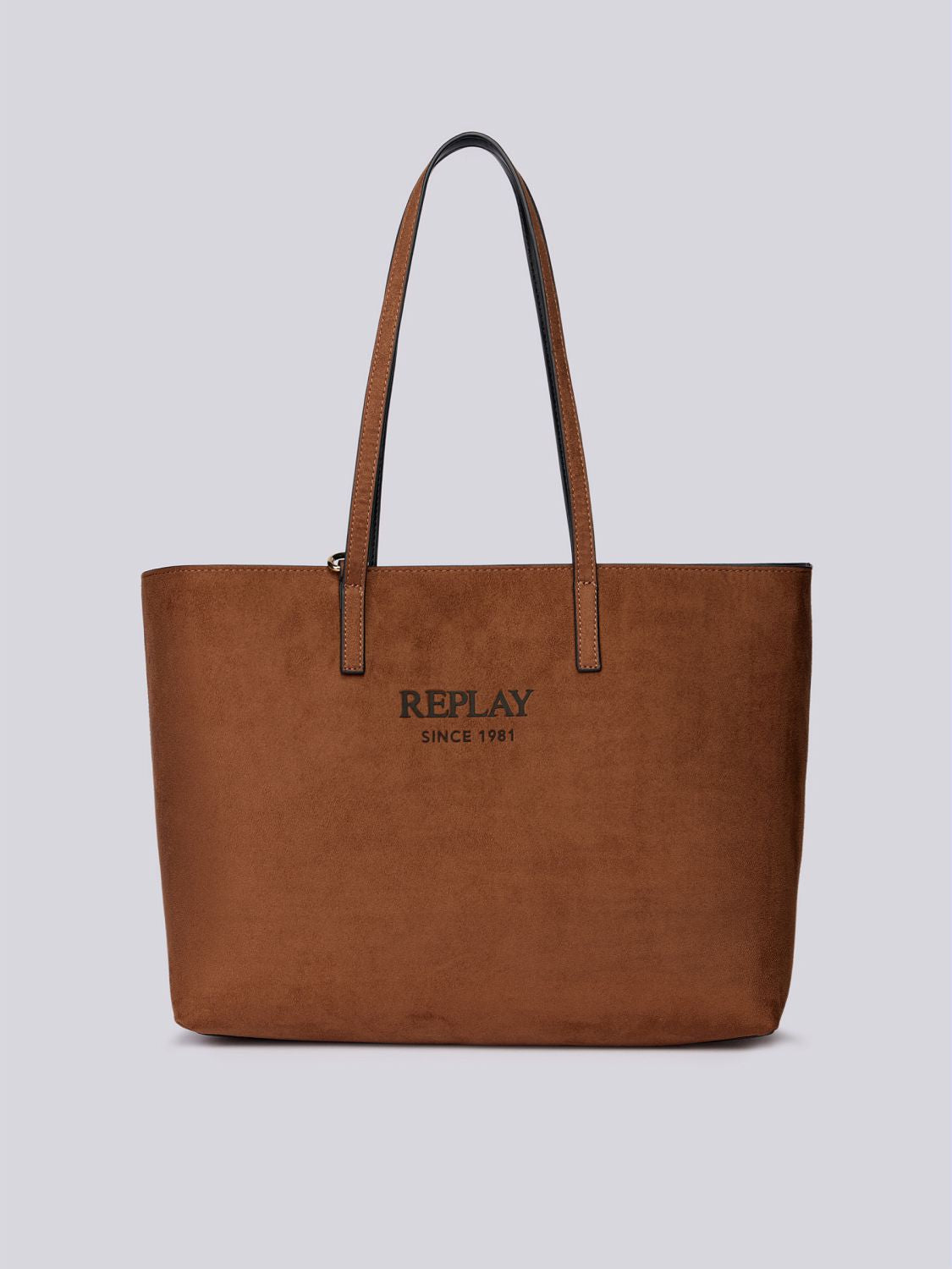 Dámská kabelka se semišovým vzhledem a chlupatou taštičkou