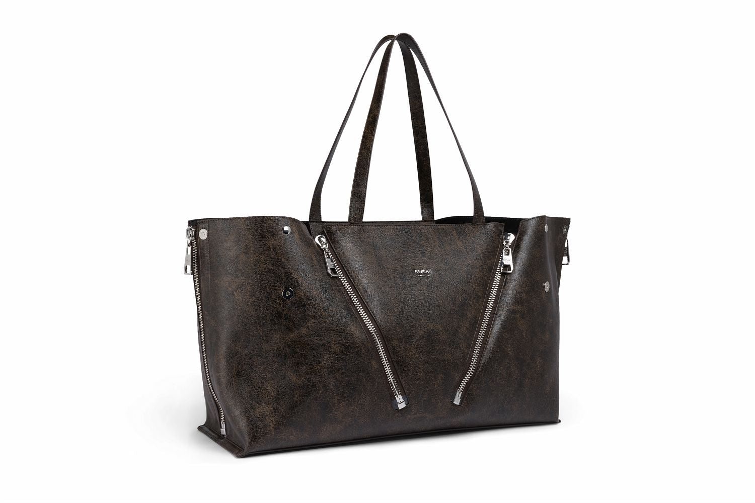 REPLAY Velká kabelka s více zipy