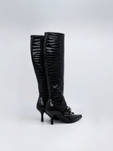 Vysoké kozačky na podpatku