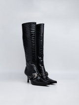 Vysoké kozačky na podpatku