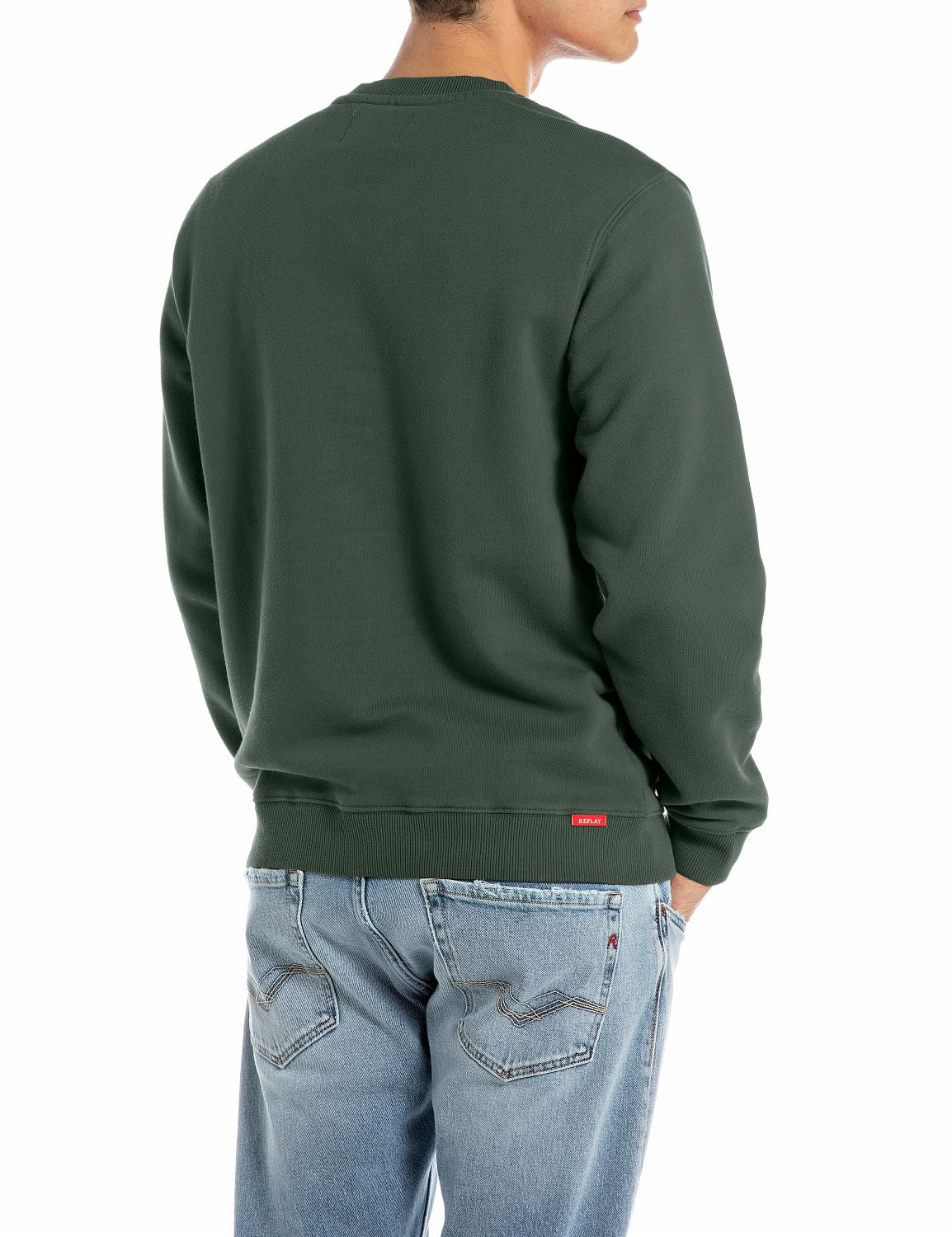 Pánská mikina s kulatým výstřihem a výšivkou