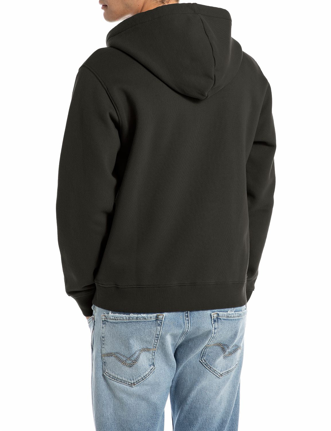 Jednoduchá pánská mikina na zip s kapucí