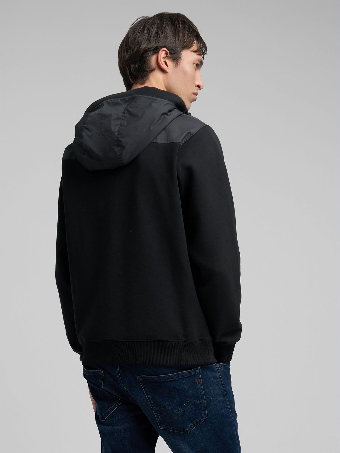 Pánská mikina z technického fleecu s kapucí a zipem