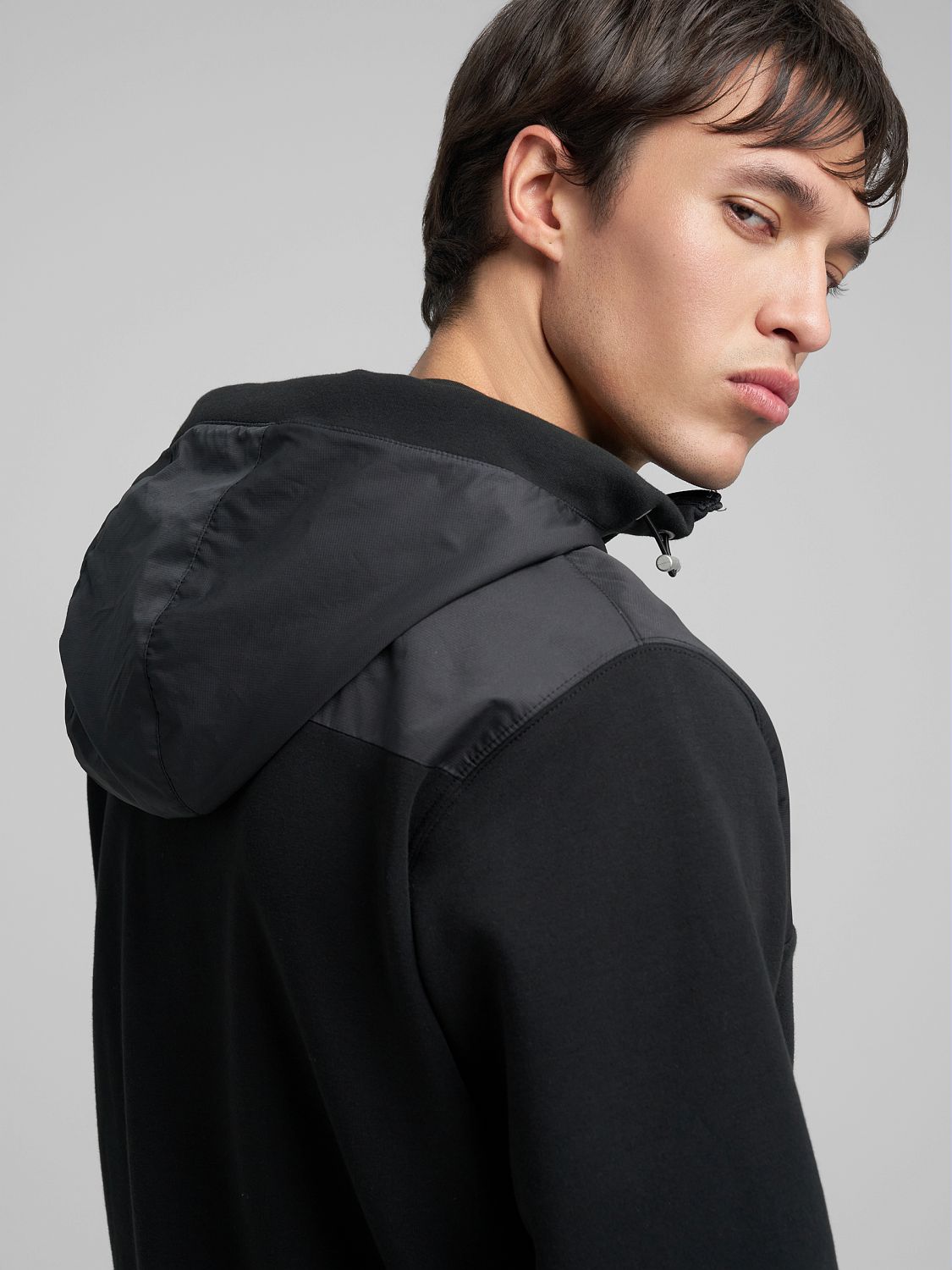 Pánská mikina z technického fleecu s kapucí a zipem