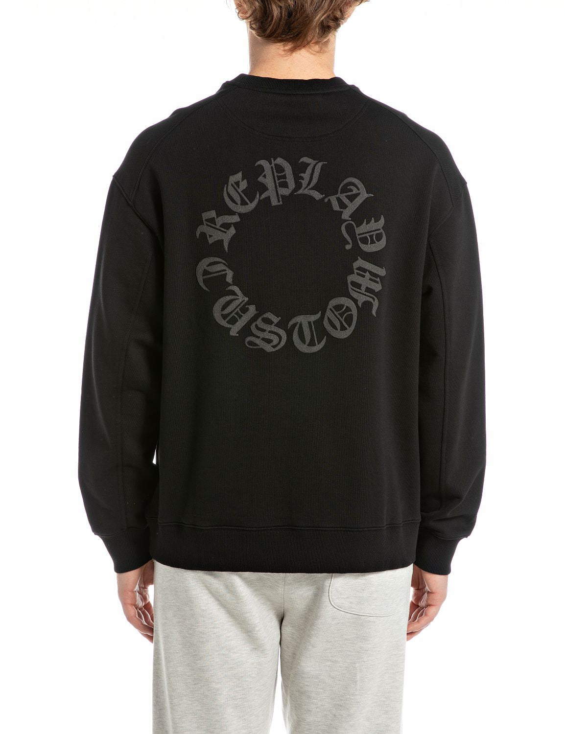 Pánská mikina s logem REPLAY CUSTOM na zádech