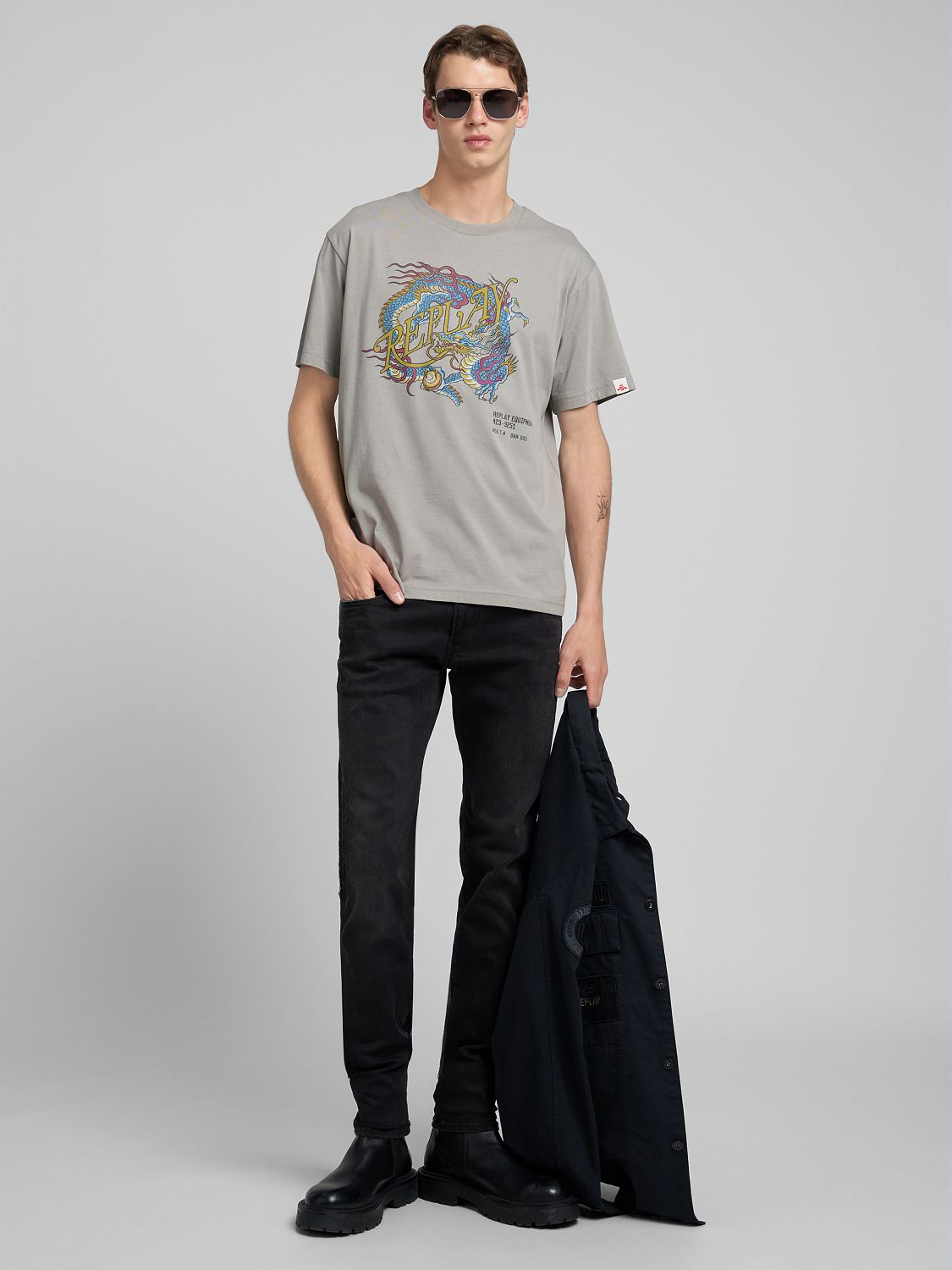 JERSEY TRIČKO S DRAČÍM MOTIVEM