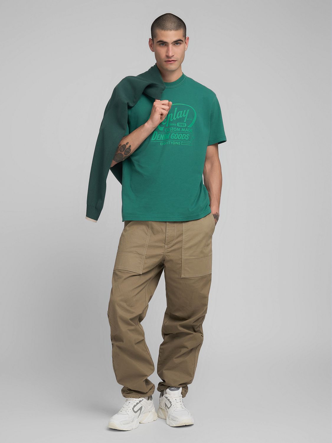 Retro tričko s potiskem Replay