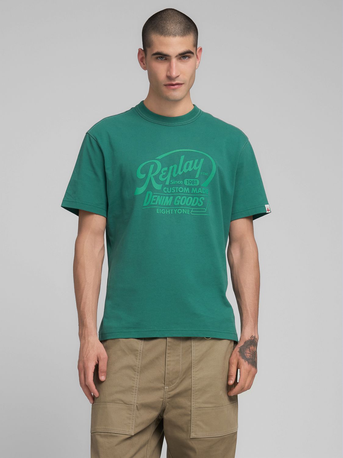 Retro tričko s potiskem Replay