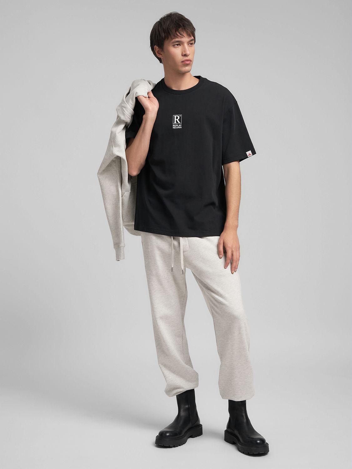 Pánské bavlněné tričko s logem na hrudi