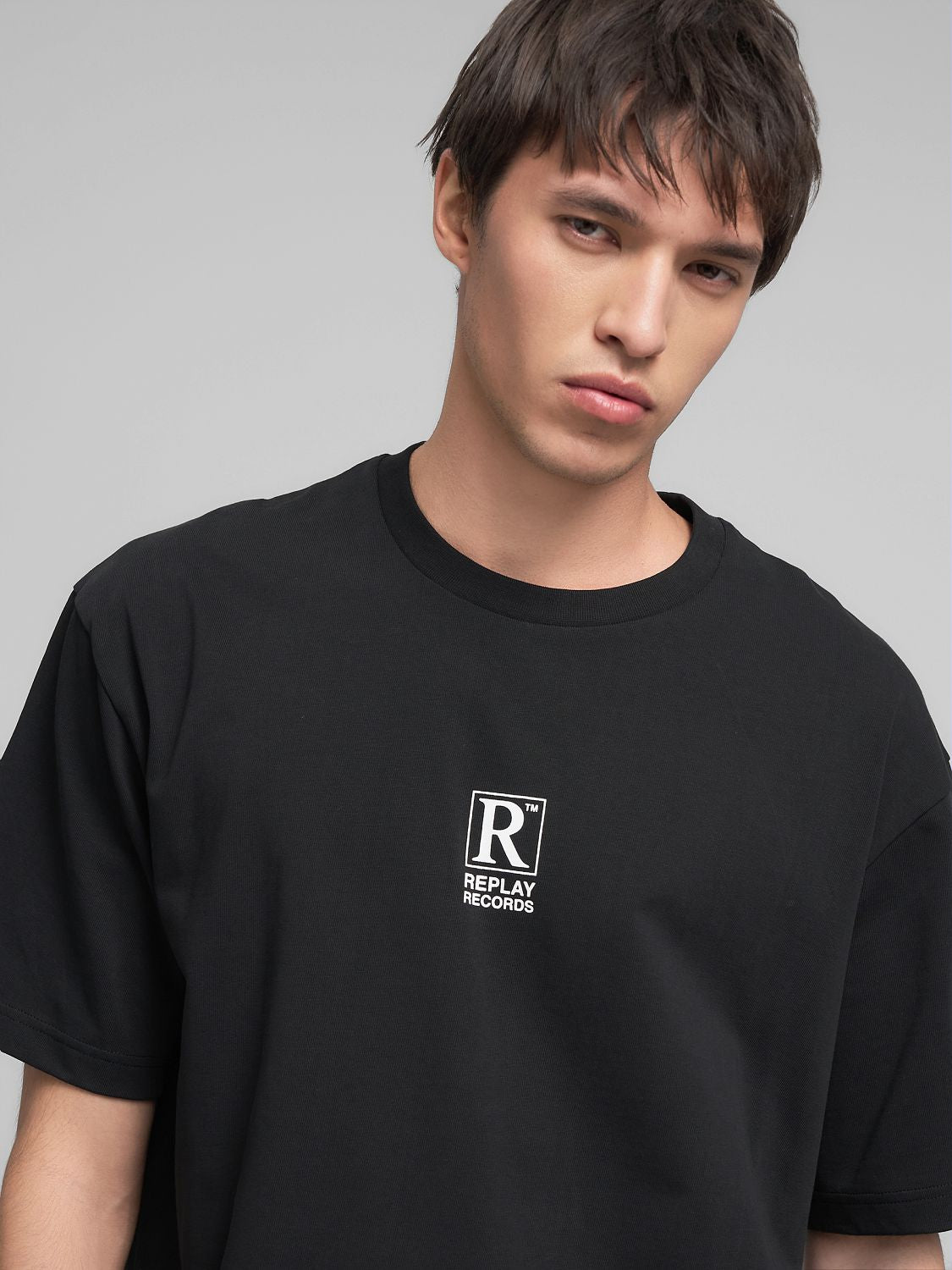 Pánské bavlněné tričko s logem na hrudi