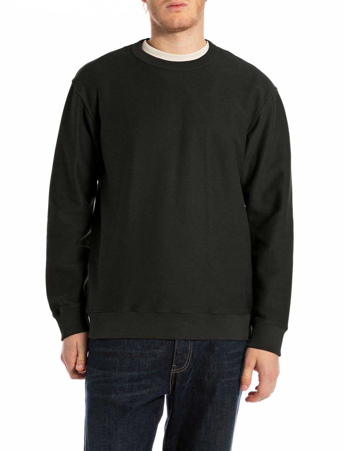 Jednoduchá bavlněná mikina s flísovou podšívkou