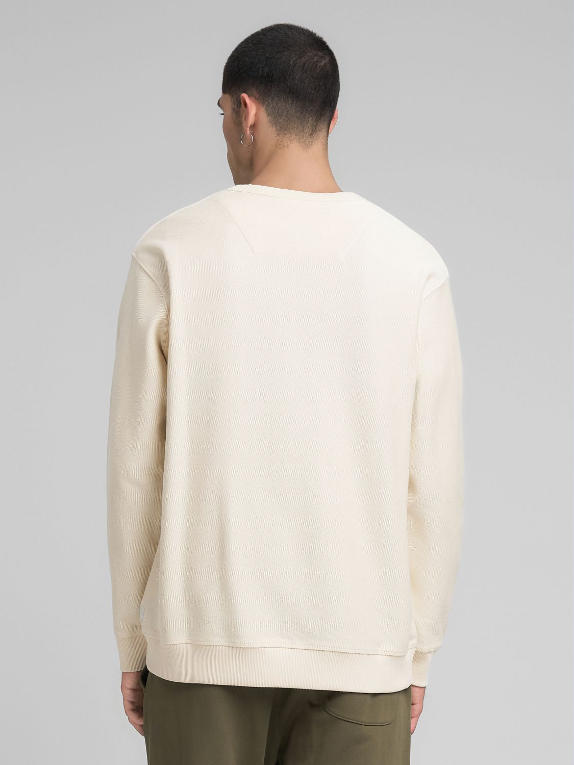 Jednoduchá bavlněná mikina s flísovou podšívkou