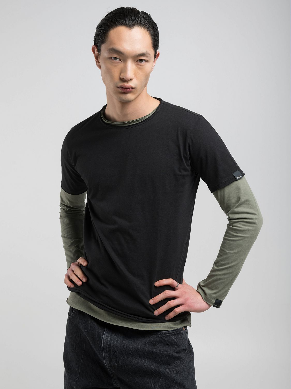 Bavlněné tričko s kulatým výstřihem