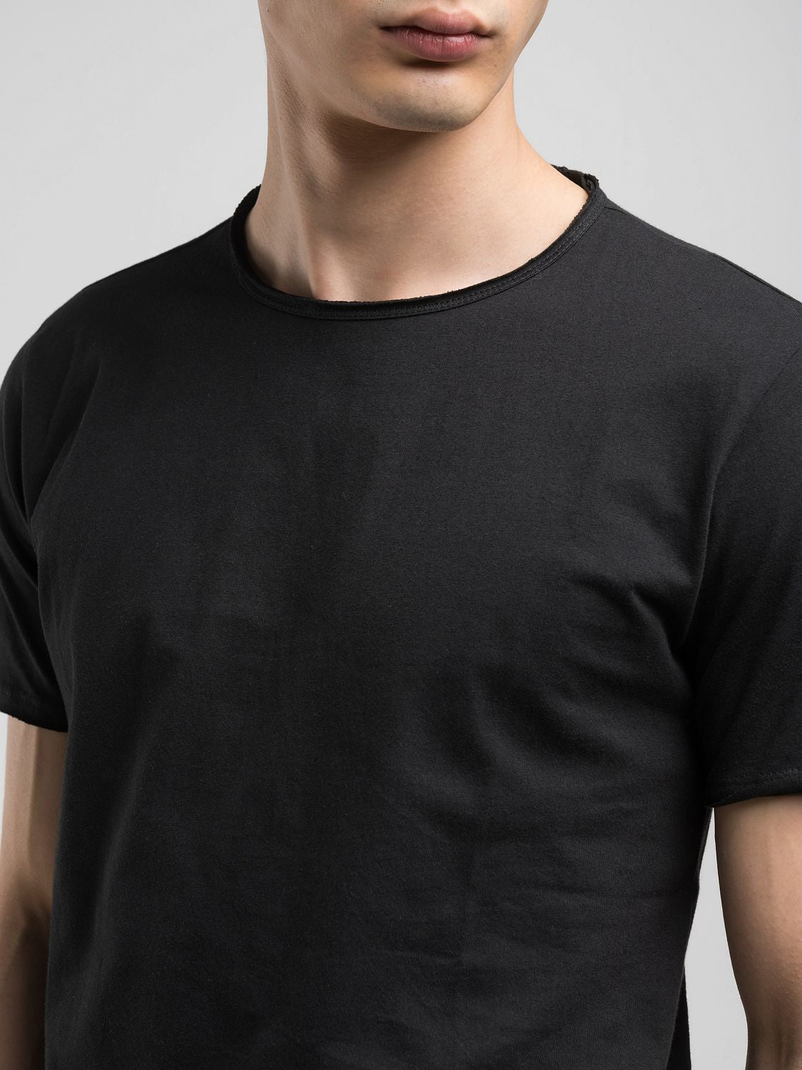 Bavlněné tričko s kulatým výstřihem