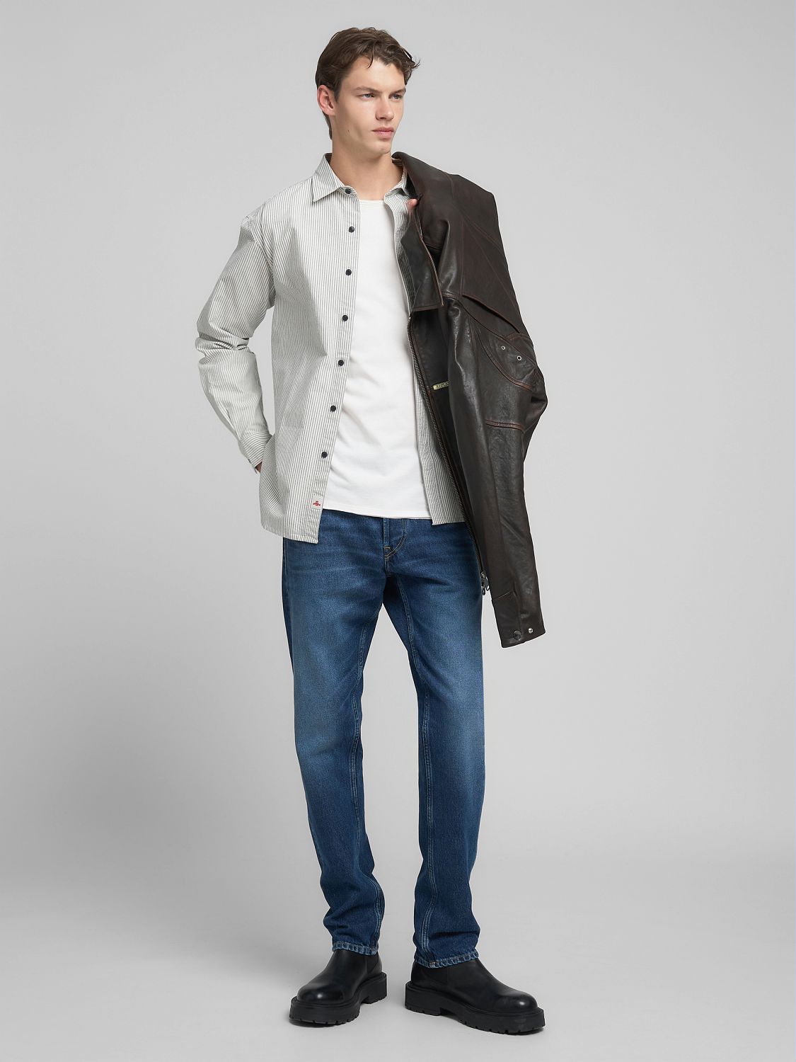 Pánská pruhovaná košile z oxfordské bavlny