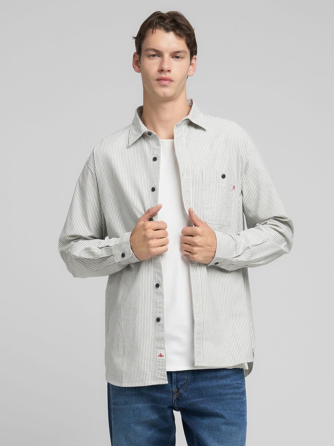 Pánská pruhovaná košile z oxfordské bavlny