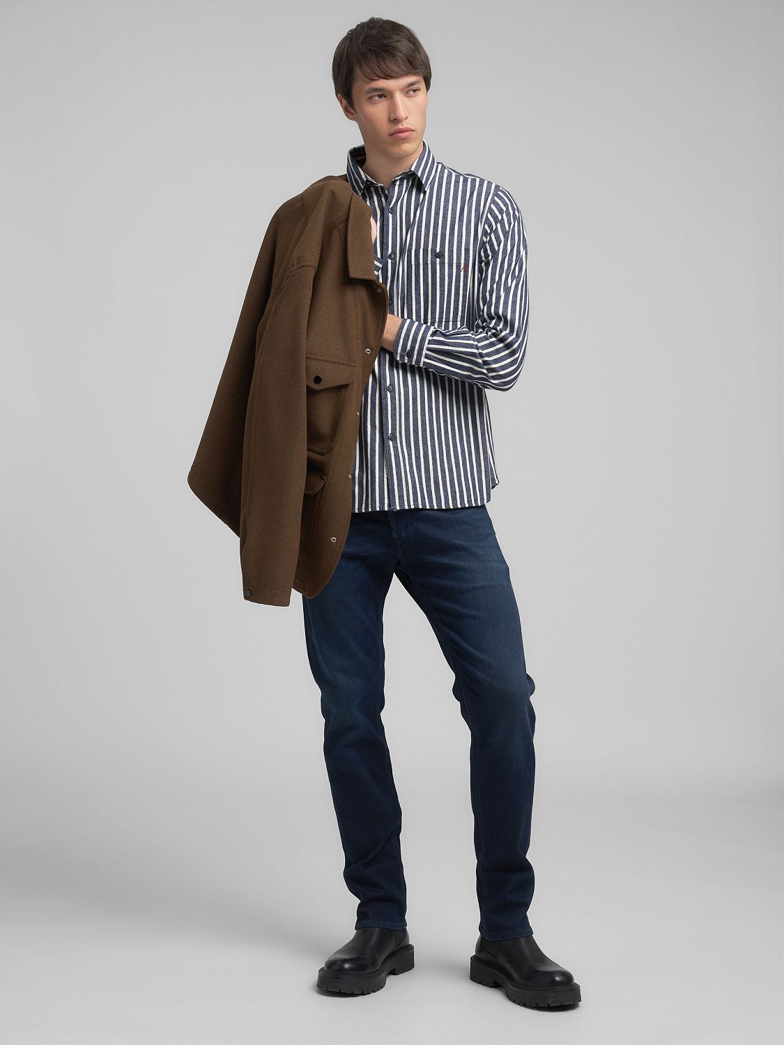 Pánská pruhovaná košile z oxfordské bavlny