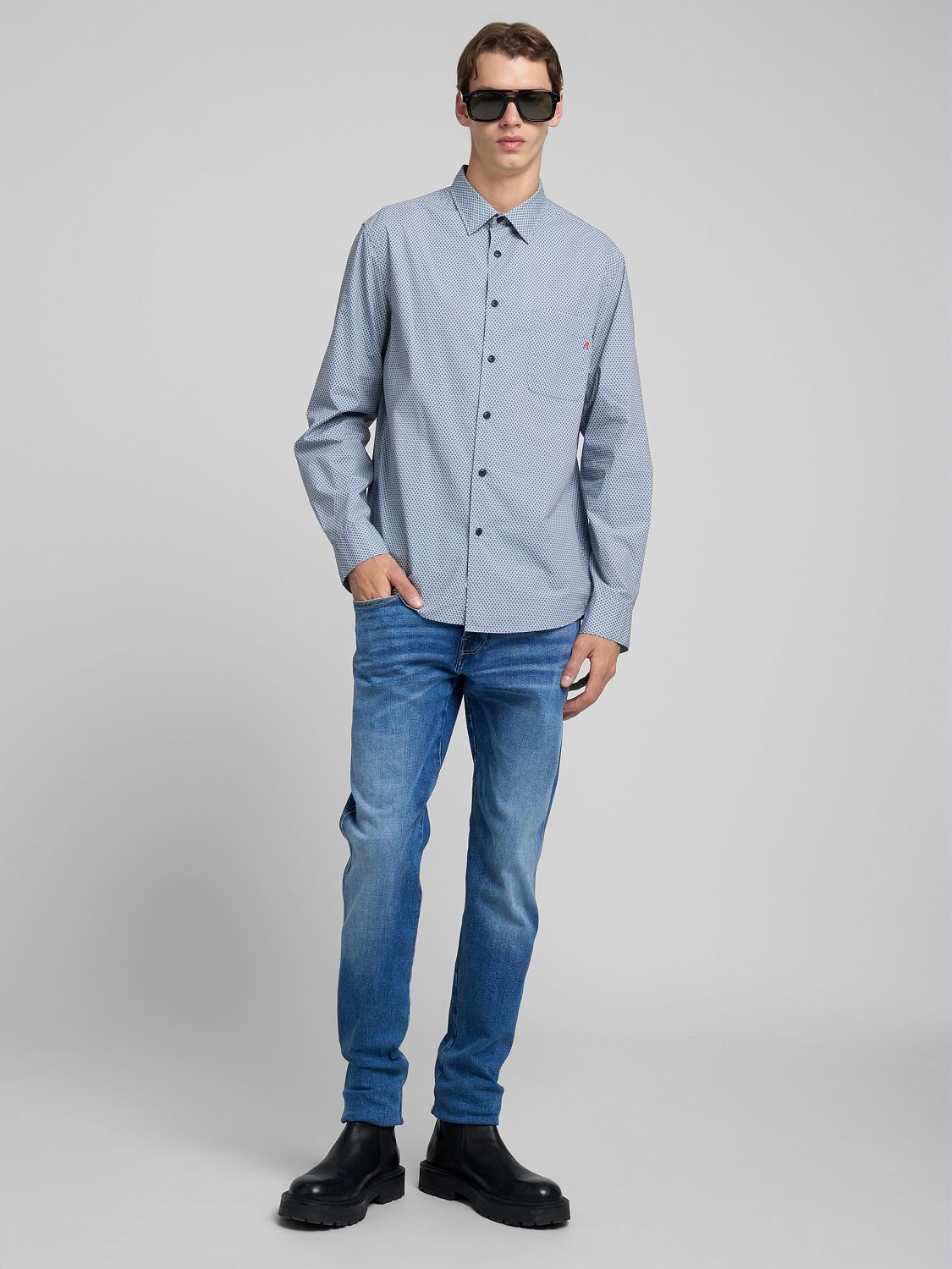 Bavlněná košile s jemným vzorem