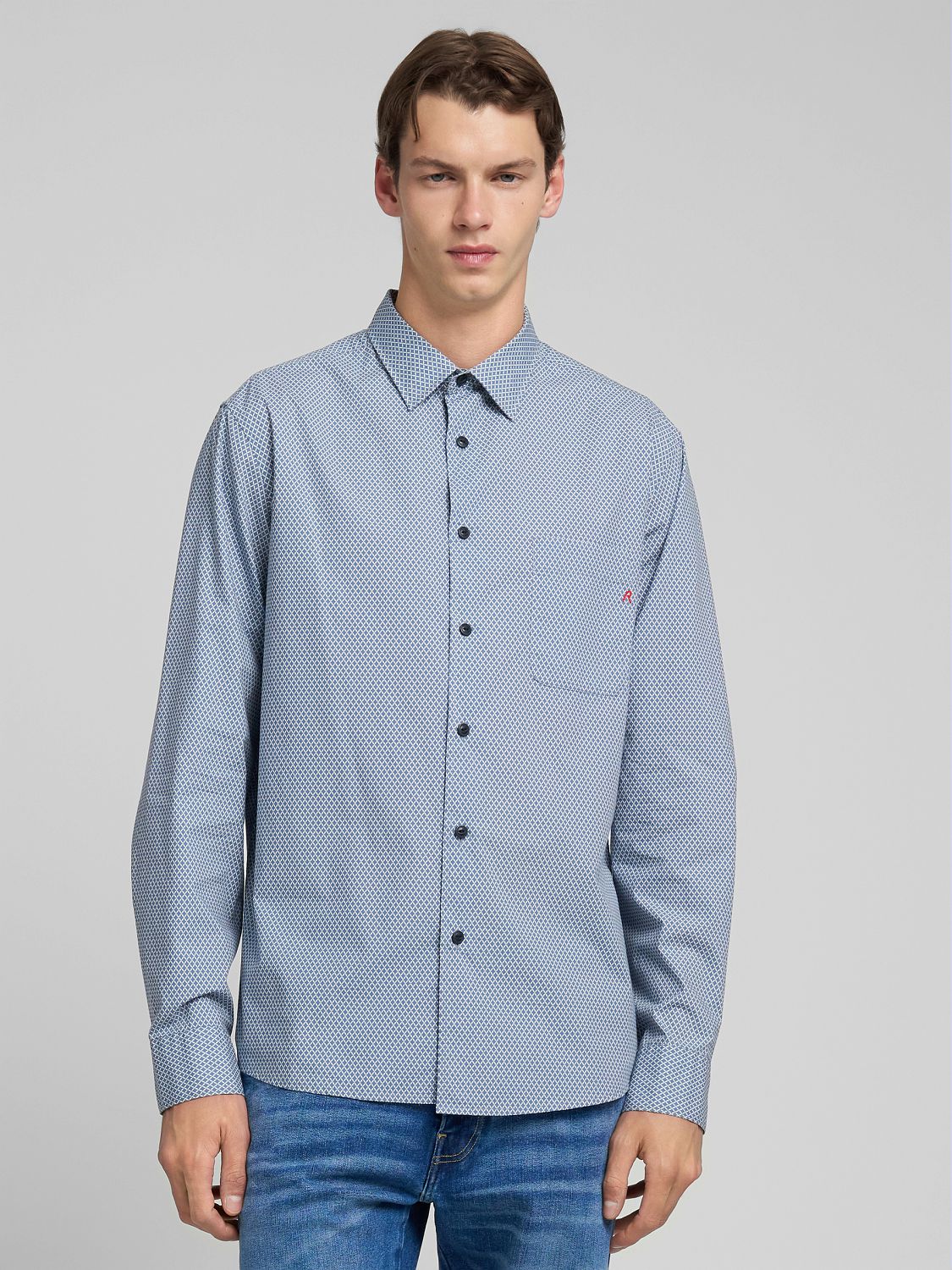 Bavlněná košile s jemným vzorem