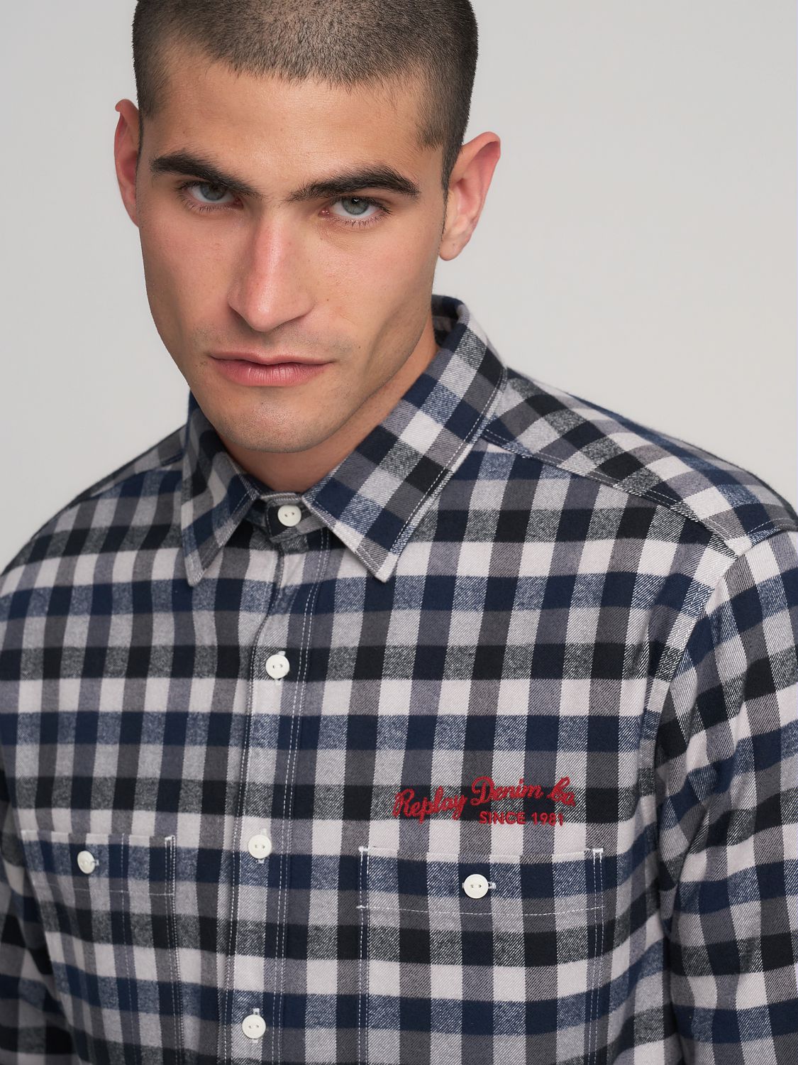 Flanelová košile s náprsními kapsami