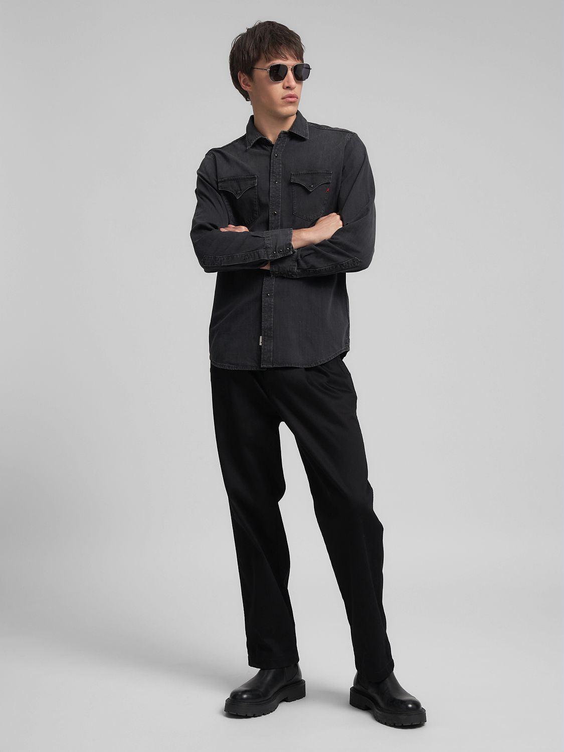 Černá džínová košile