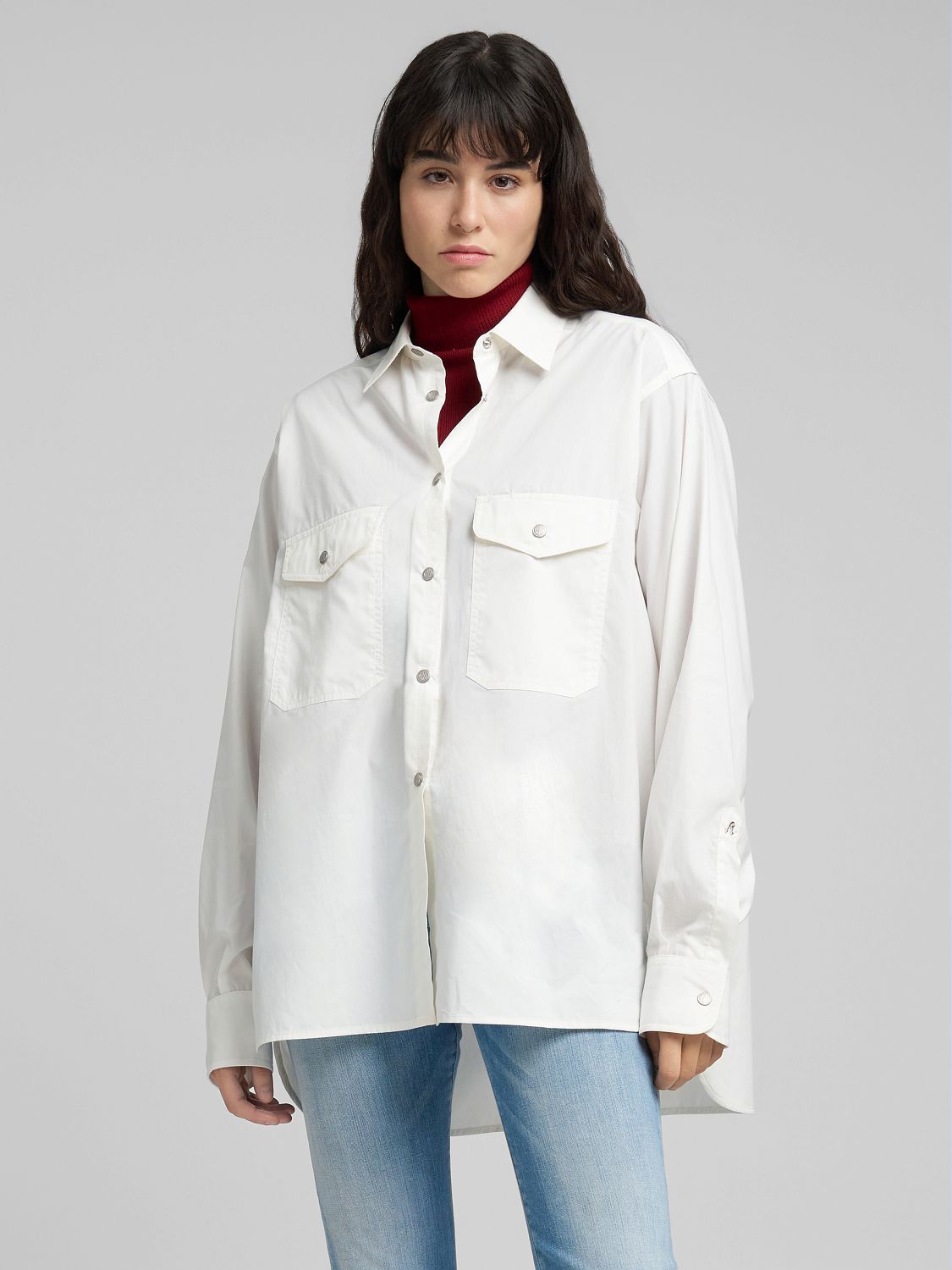 Dámská oversized košile s kapsami