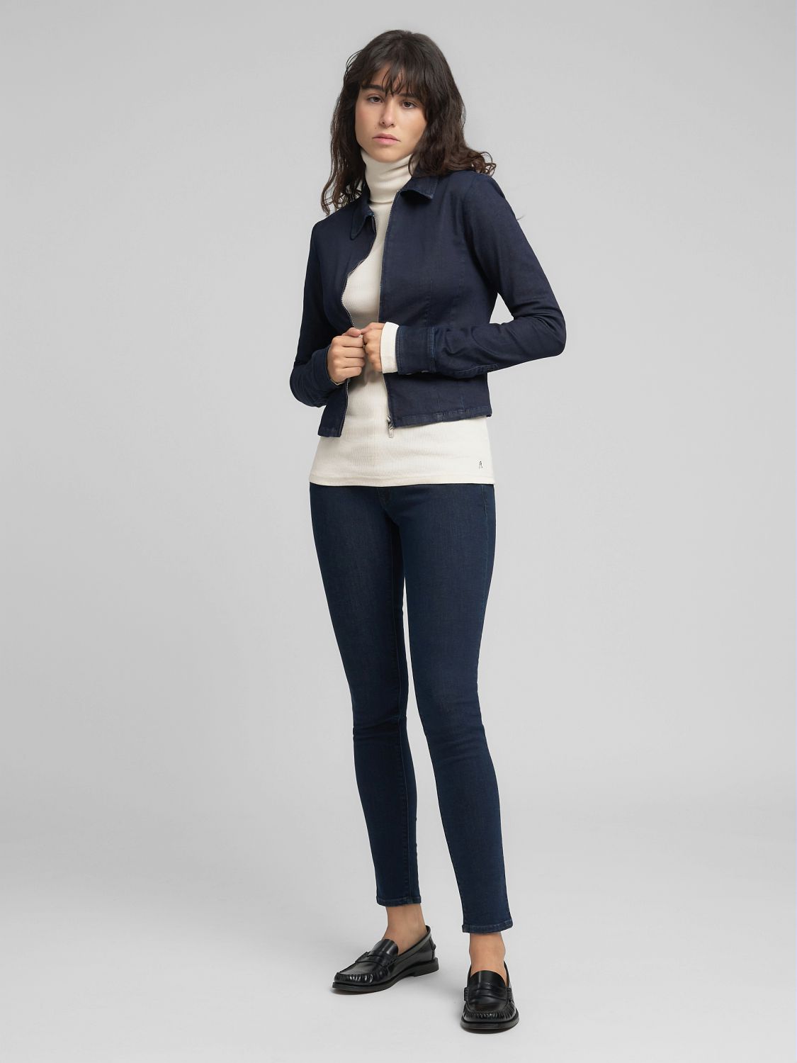 Džínová košile na zip