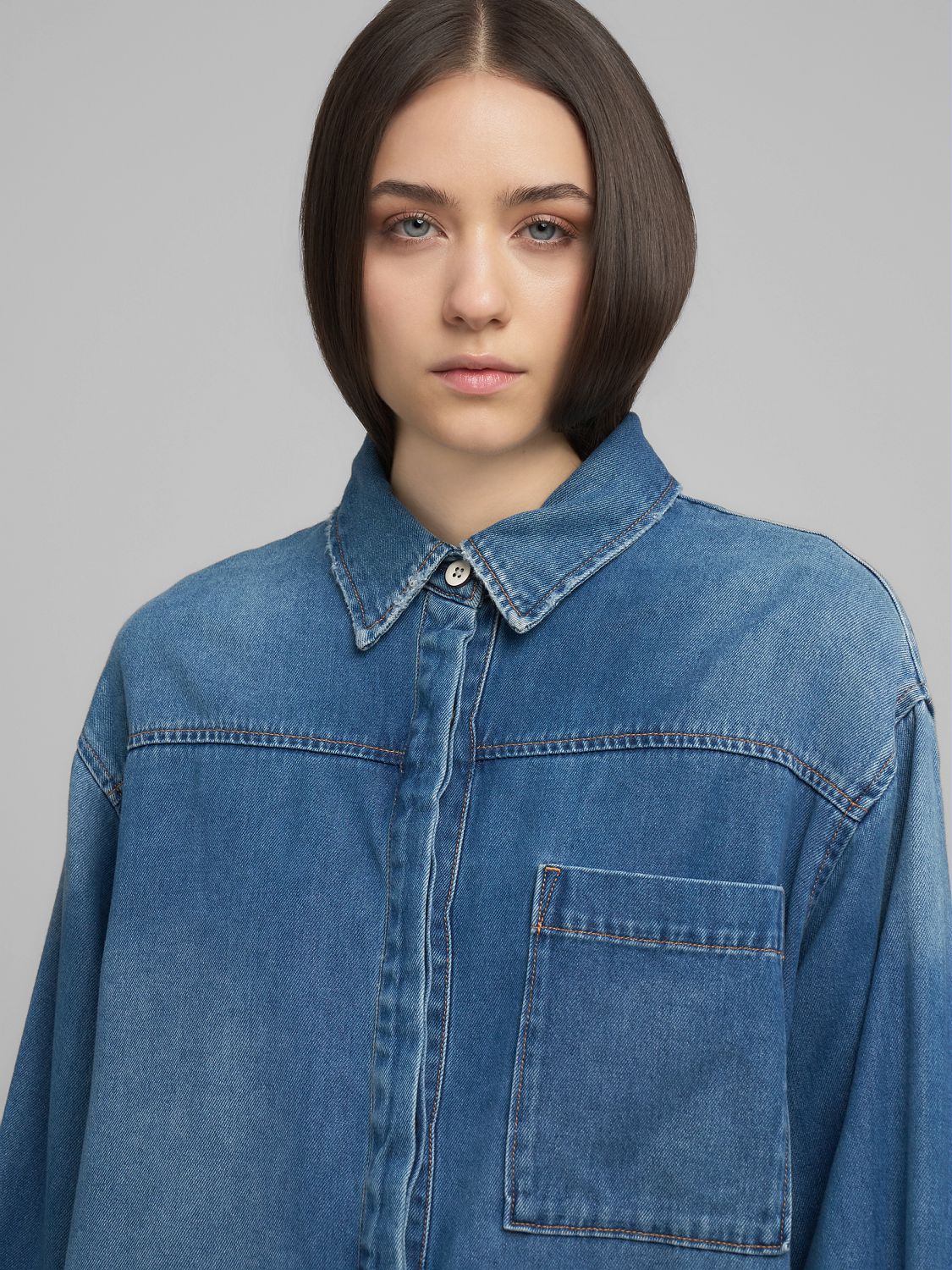 Dámská džínová oversized košile