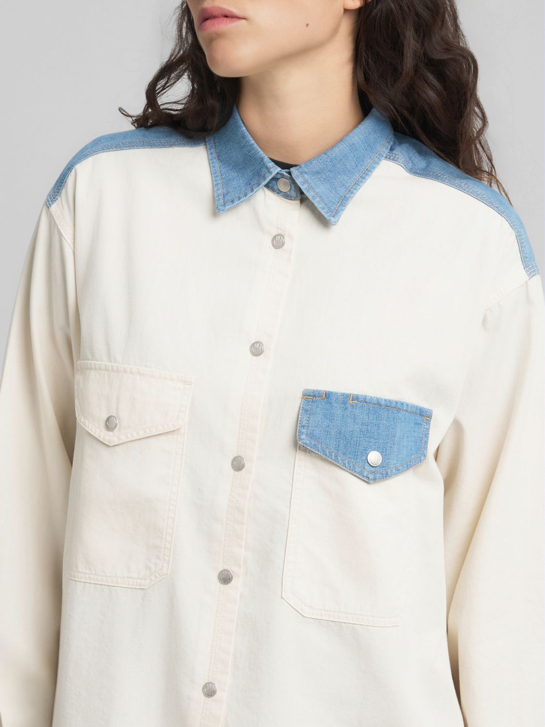 Dámská džínová oversized košile