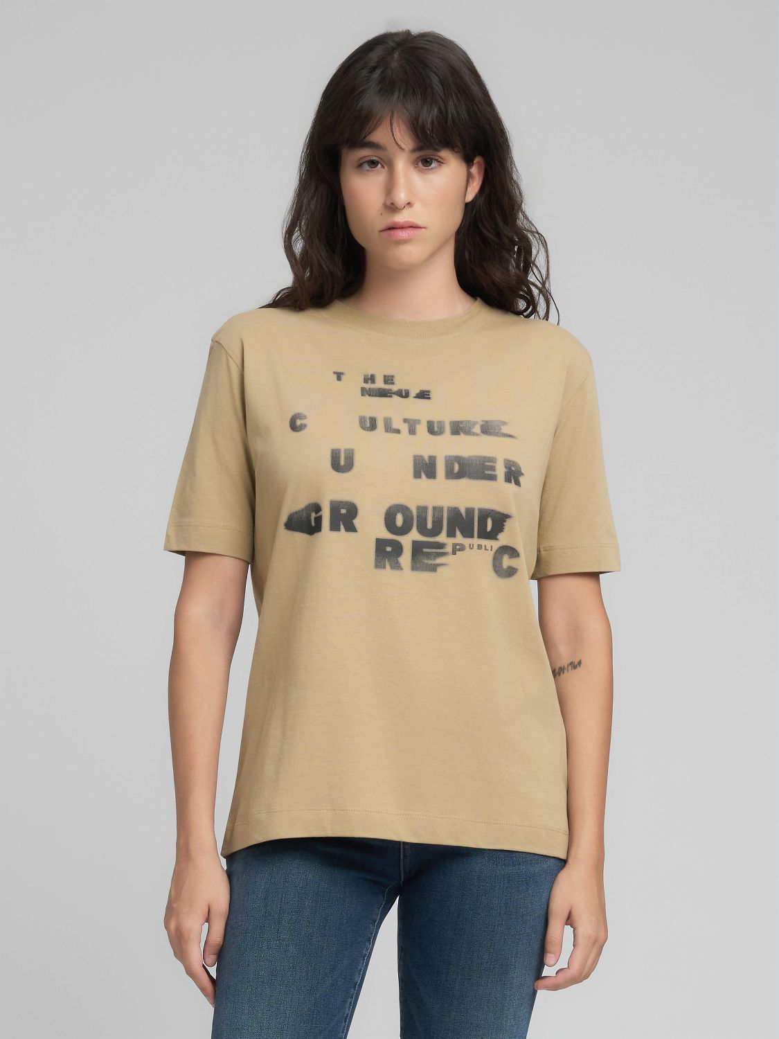 Dámské bavlněné tričko s výrazným nápisem