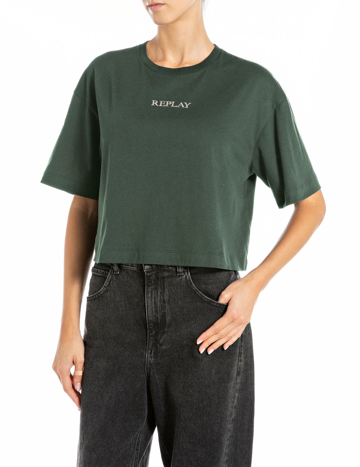 Dámské crop tričko s logem