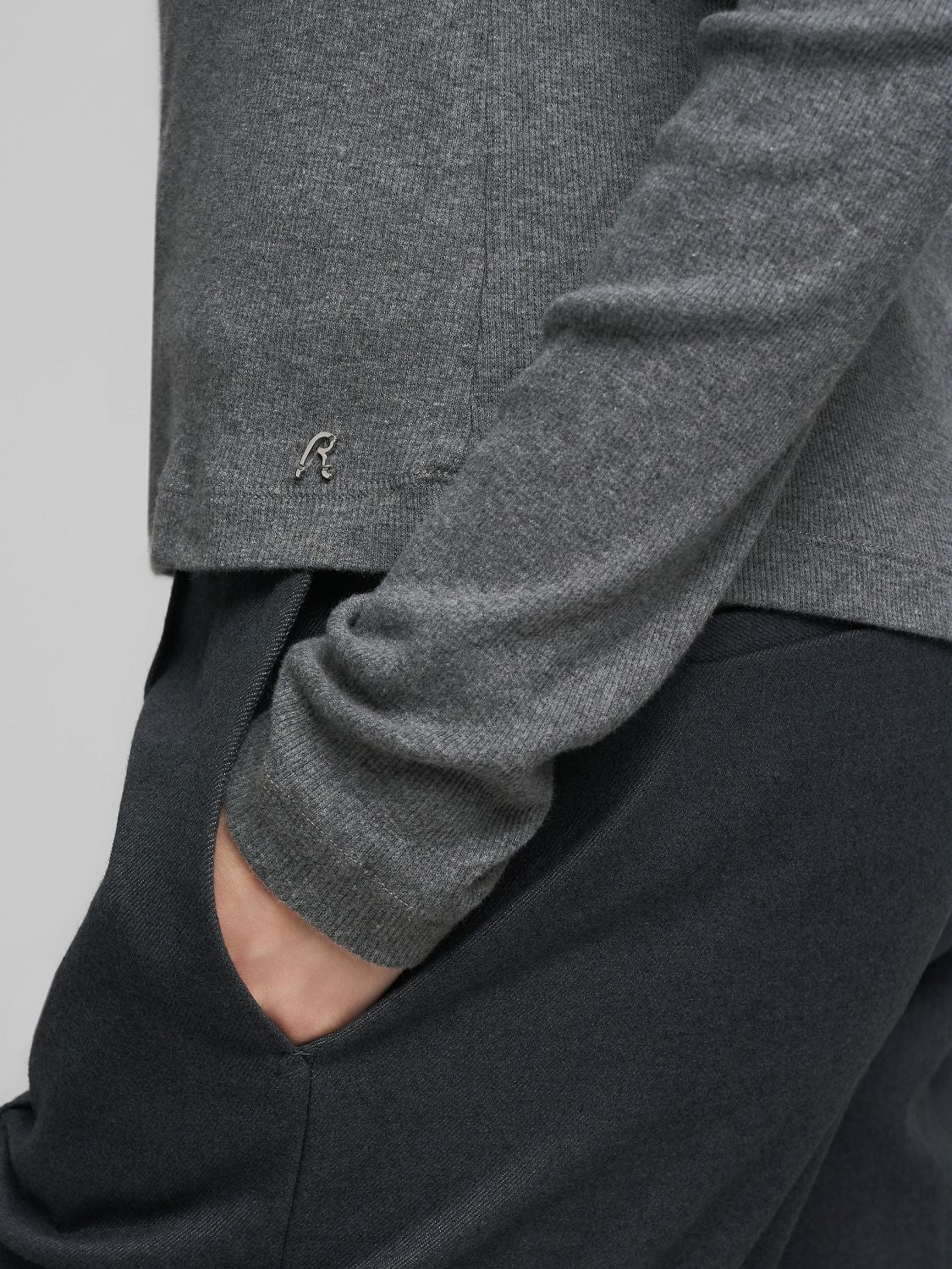 Dámské žebrované tričko s dlouhým rukávem