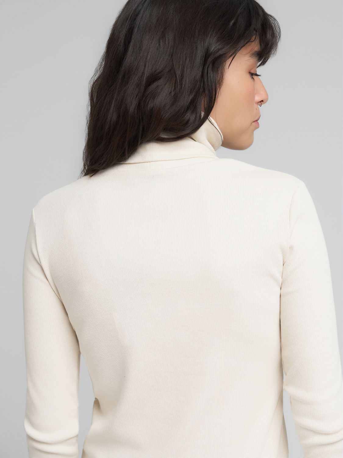 Dámské žebrované tričko s rolákem