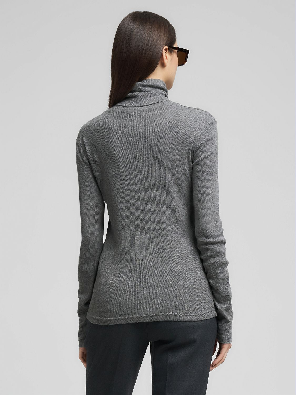 Dámské žebrované tričko s rolákem