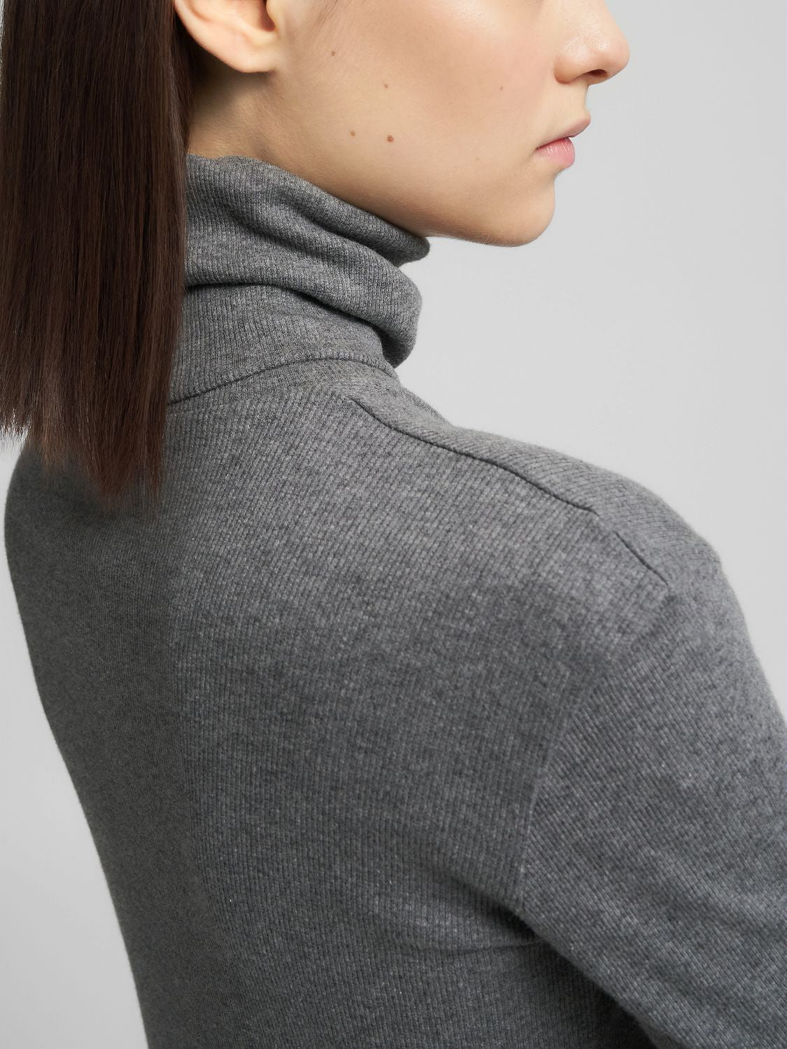 Dámské žebrované tričko s rolákem