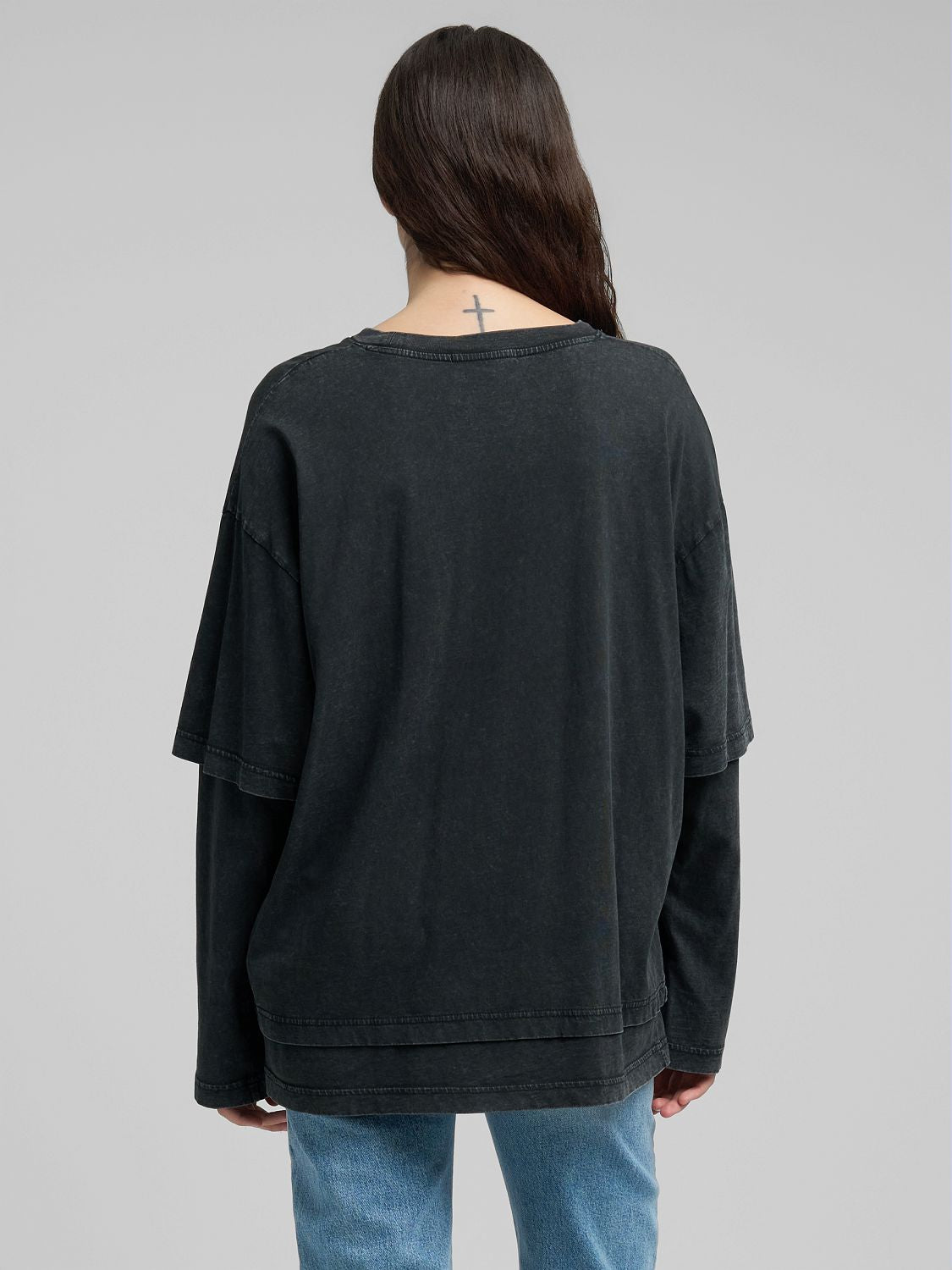 Volné tričko s dlouhým rukávem