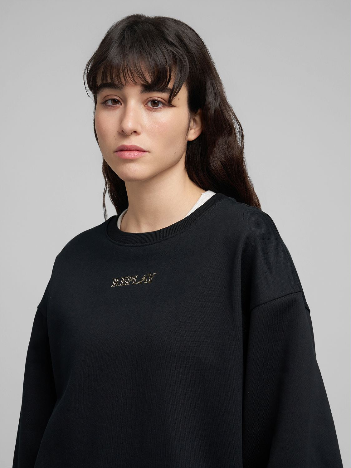 Dámská oversized mikina s decentním logem Replay