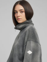 Dámská mikina s límečkem a zipem