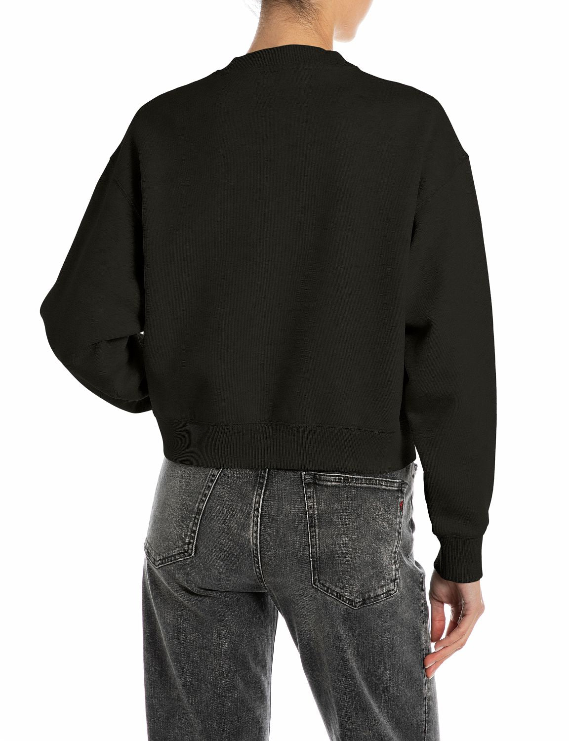 Mikina s květinovým potiskem a logem