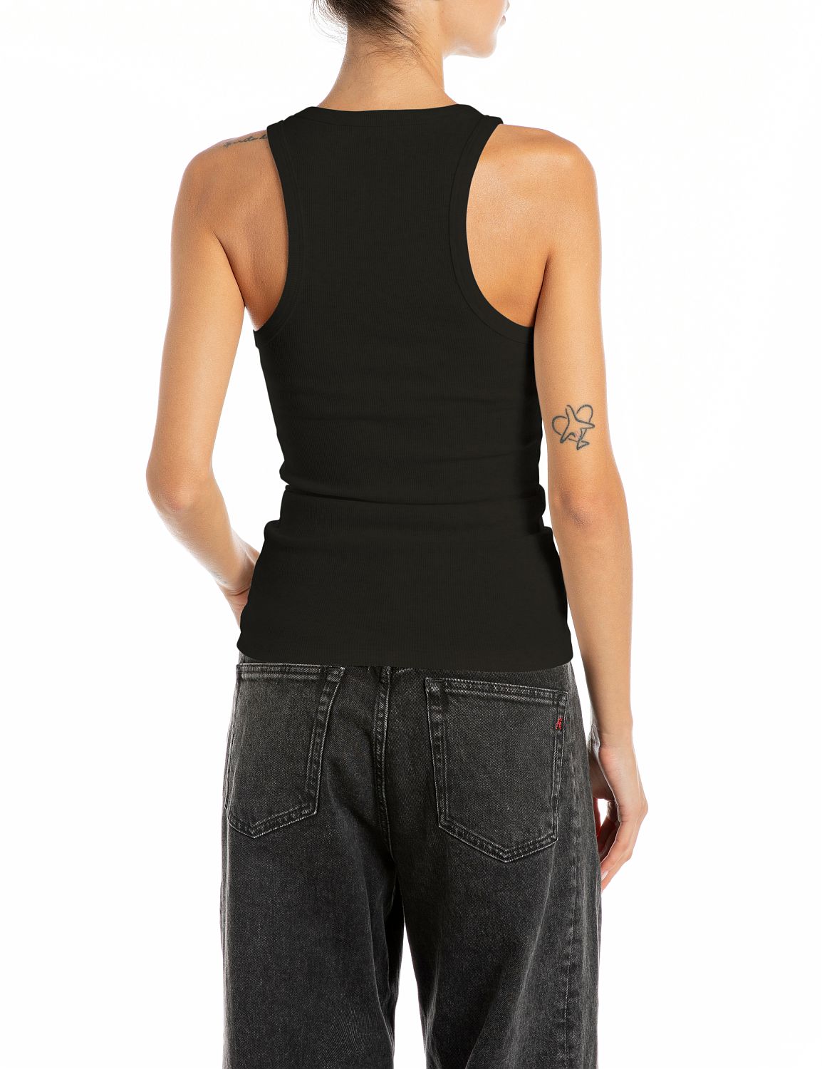 Dámské žebrované tílko z bavlny