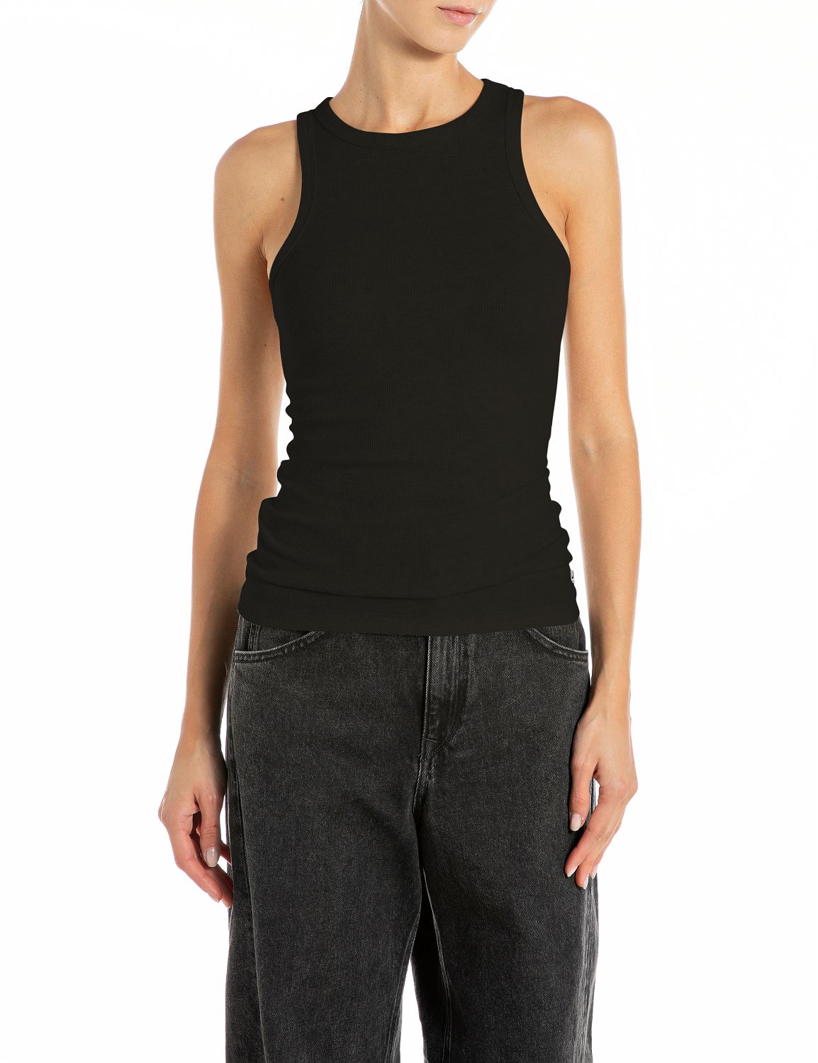 Dámské žebrované tílko z bavlny