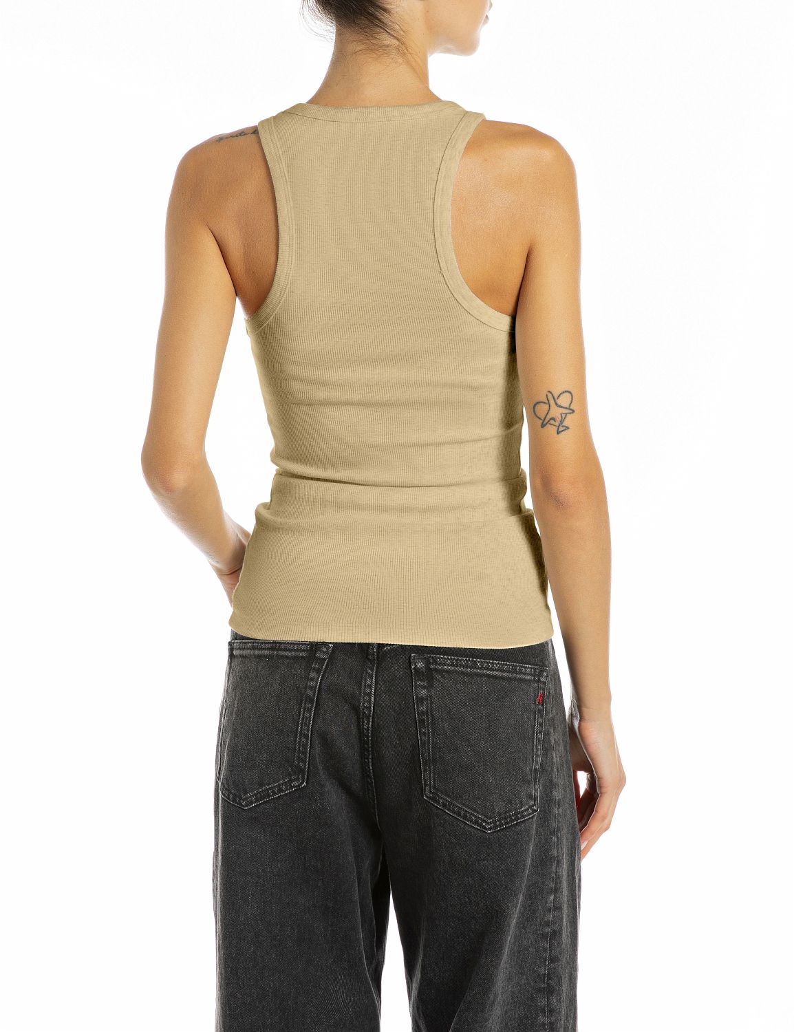 Dámské žebrované tílko z bavlny